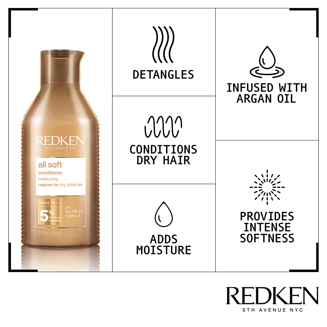 REDKEN ALL SOFT Argan Oil shampoo conditioner pack FOR DRY & BRITTLE HAIR - Image 3
