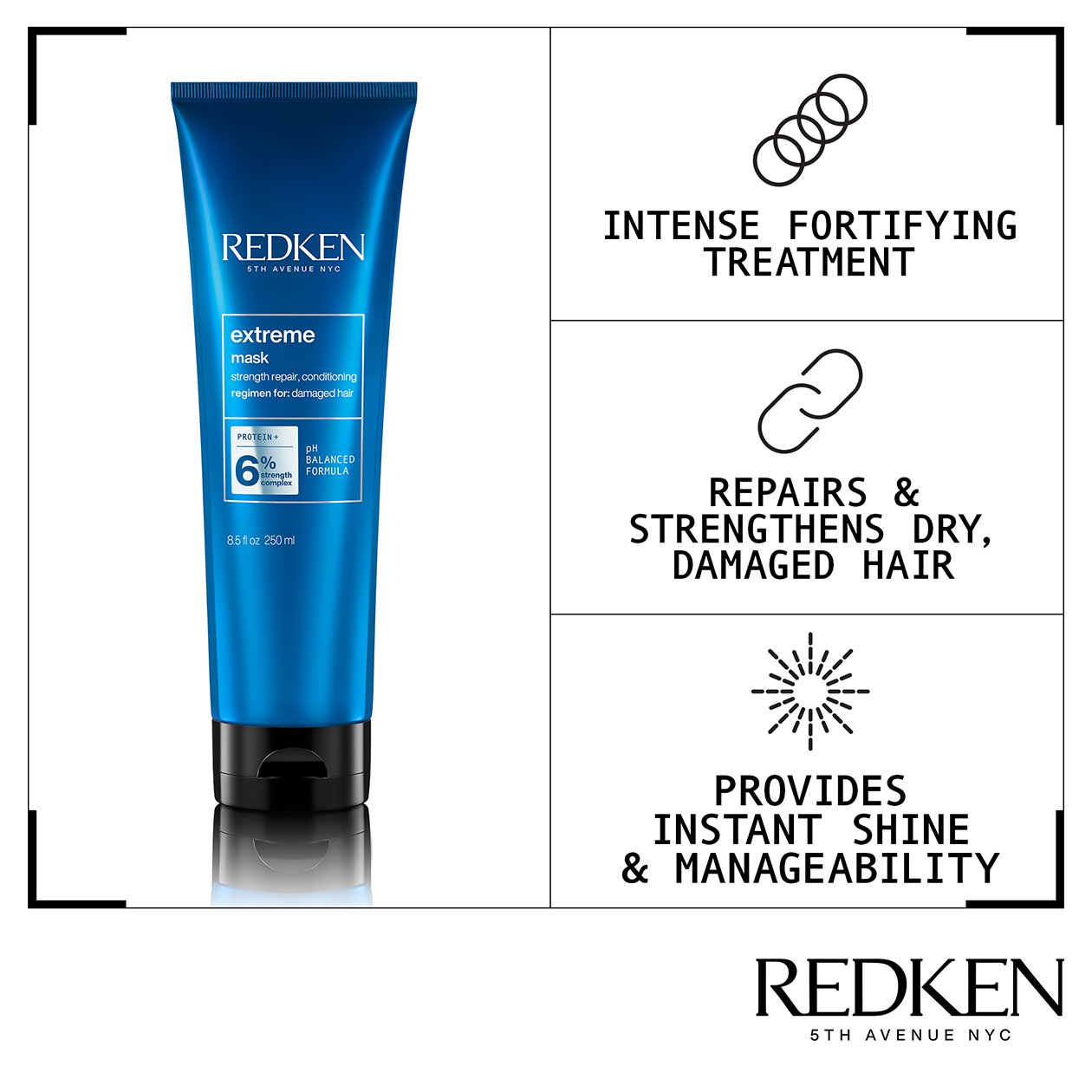 REDKEN EXTREME STRENGTHENING MEGA HAIR MASK FOR DAMAGED HAIR - Image 2